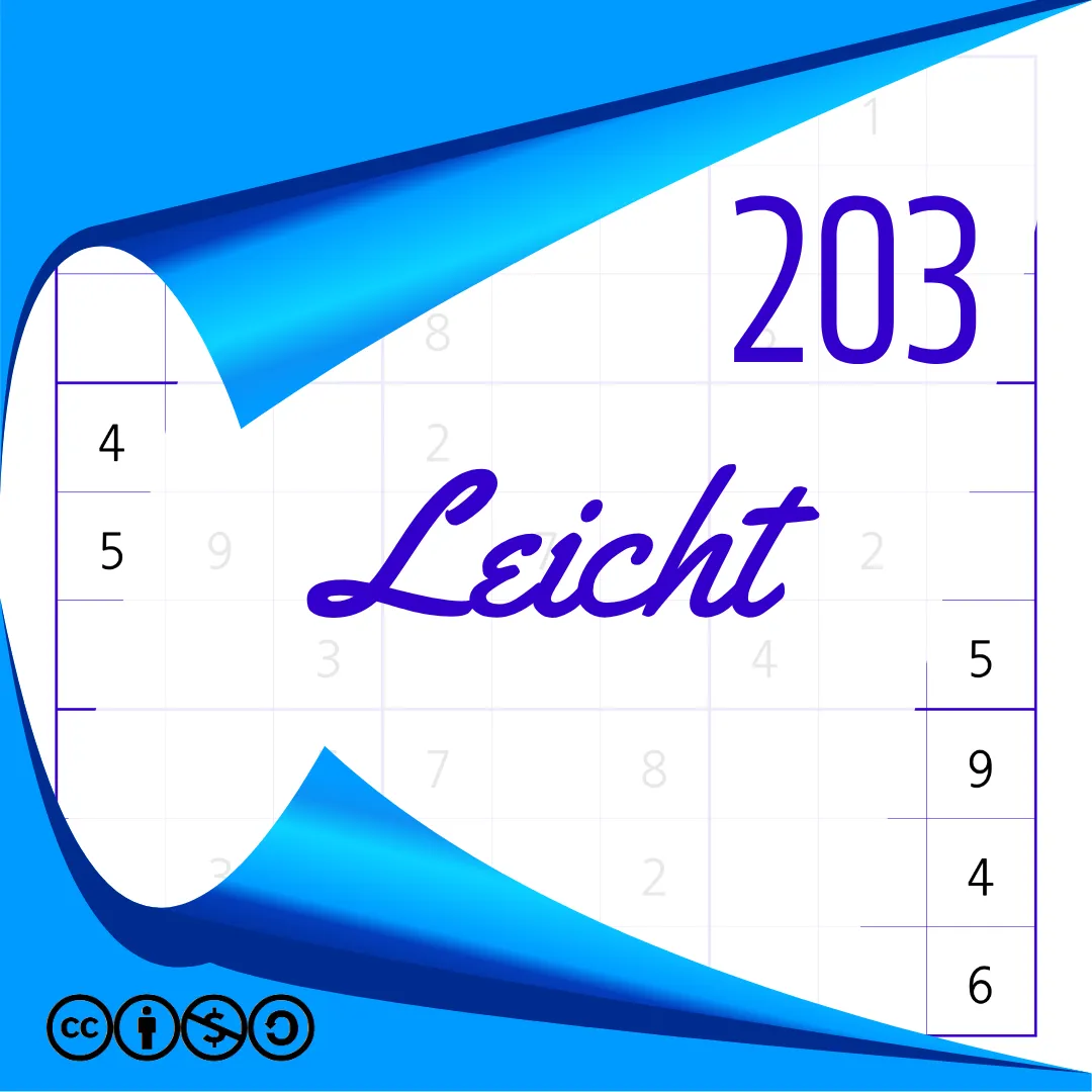 Sudoku Leicht Heft Nr. 203