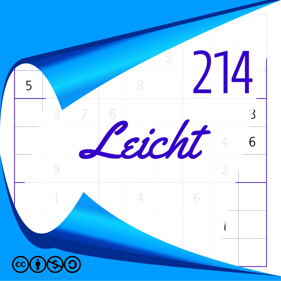 Sudoku Leicht Heft Nr. 214