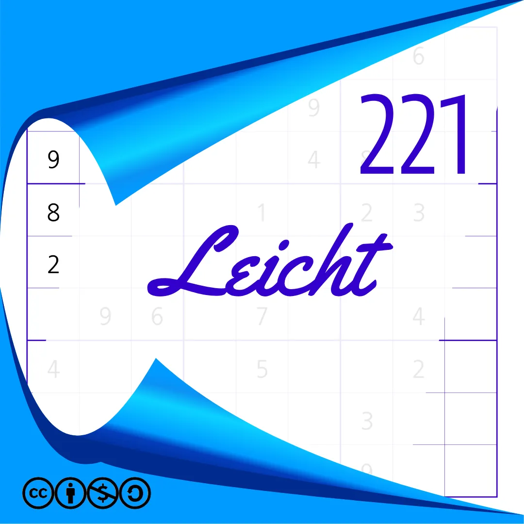 Sudoku Leicht Heft Nr. 221