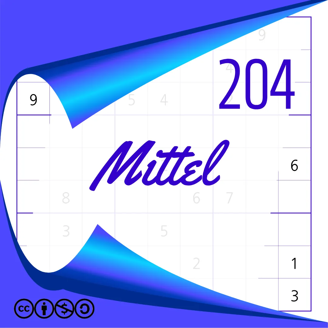 Sudoku Mittel Heft Nr. 204