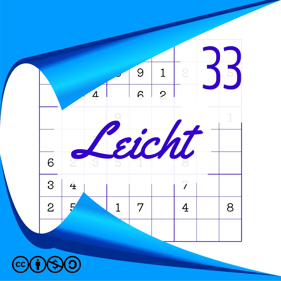 Sudoku Leicht Heft Nr. 33