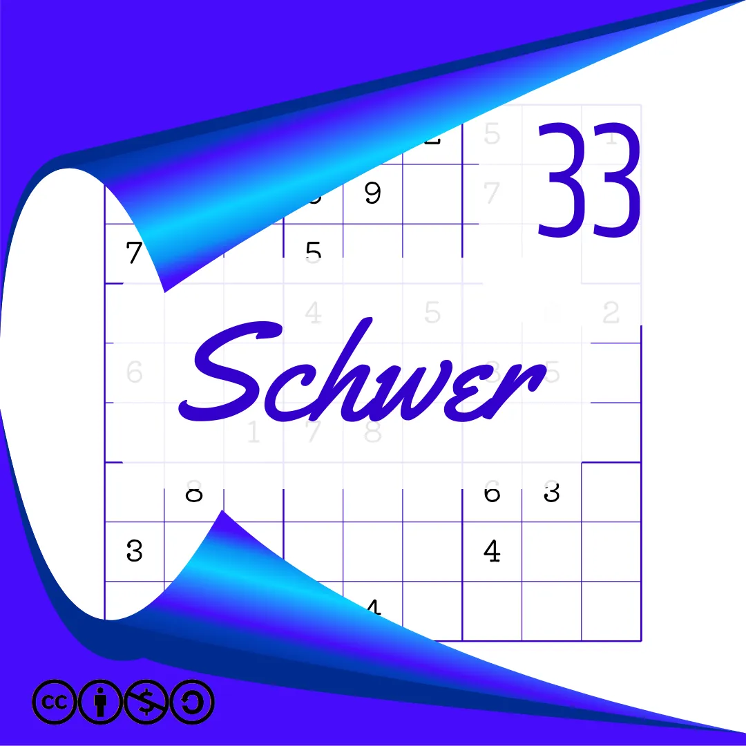 Sudoku Schwer Heft Nr. 33