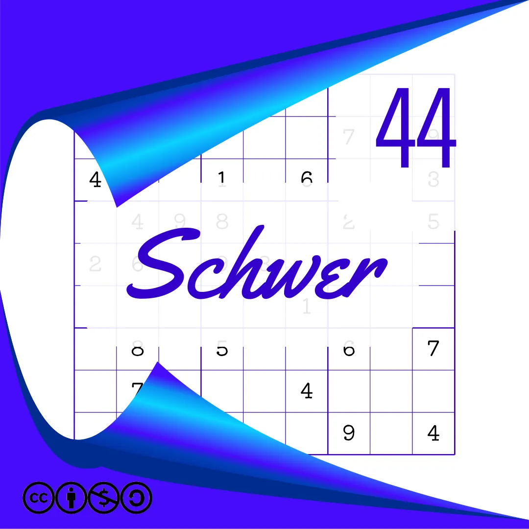 Sudoku Schwer Heft Nr. 44